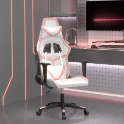 vidaXL Sillas-Silla gaming cuero sintético