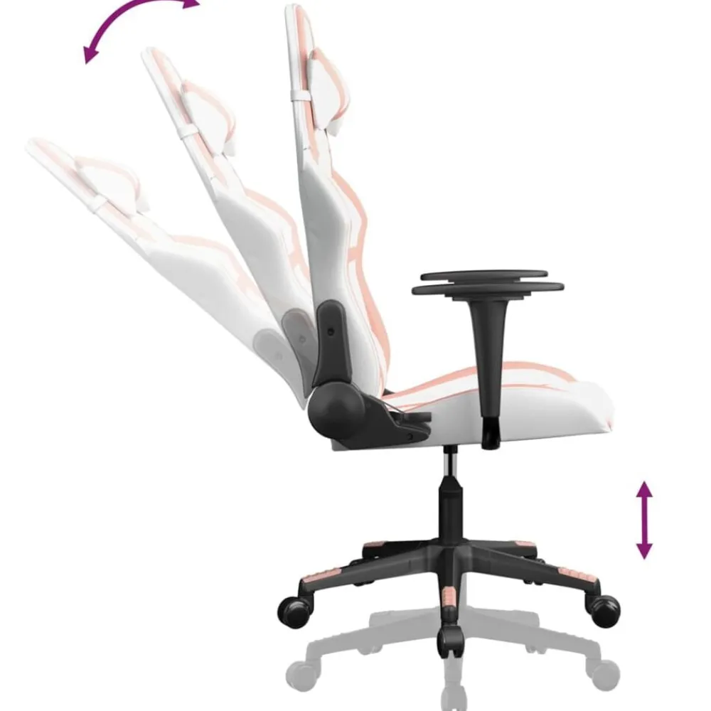 vidaXL Sillas-Silla gaming cuero sintético
