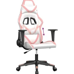 vidaXL Sillas-Silla gaming cuero sintético
