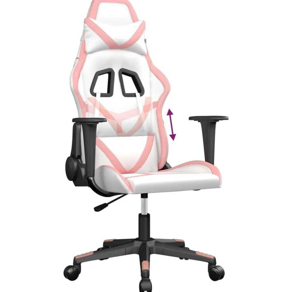 vidaXL Sillas-Silla gaming cuero sintético