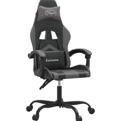 vidaXL Sillas-Silla gaming cuero sintético