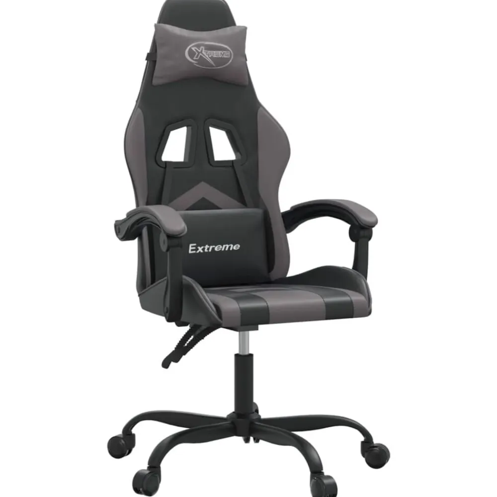 vidaXL Sillas-Silla gaming cuero sintético