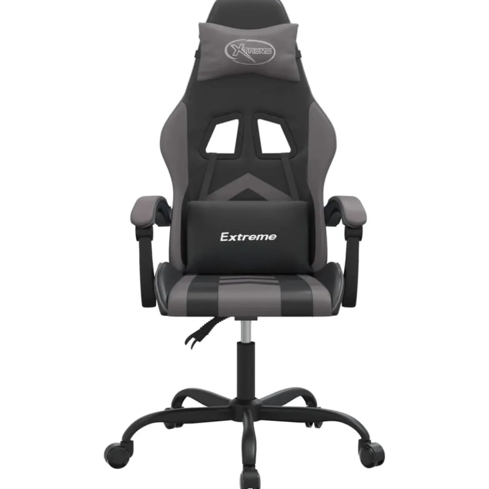 vidaXL Sillas-Silla gaming cuero sintético