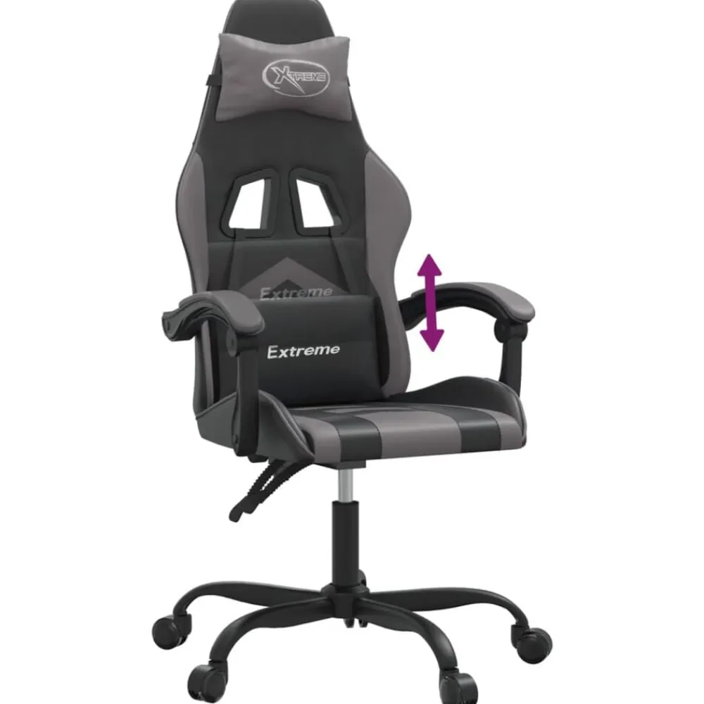 vidaXL Sillas-Silla gaming cuero sintético