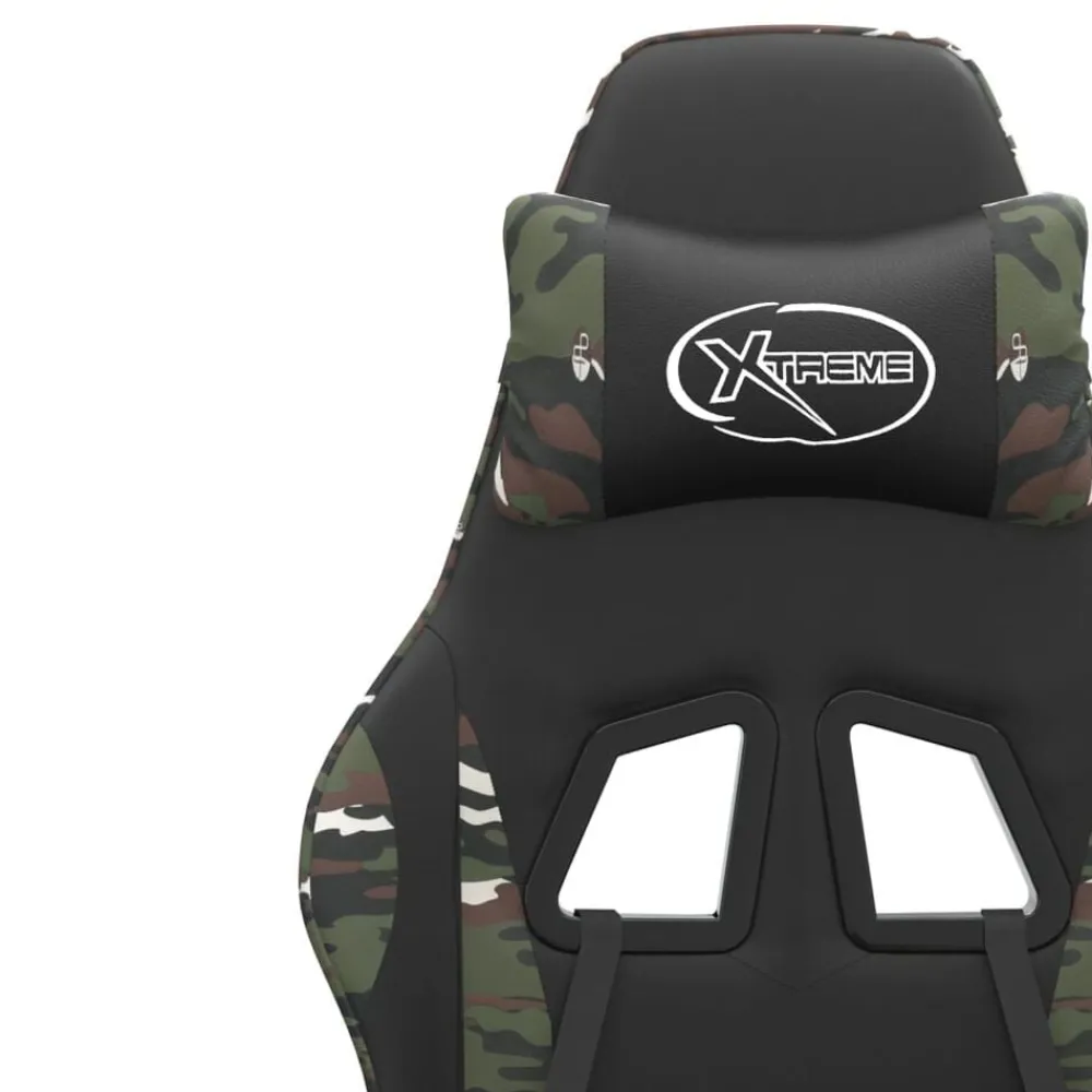 vidaXL Silla gaming cuero sintético Negro y camuflaje Hot