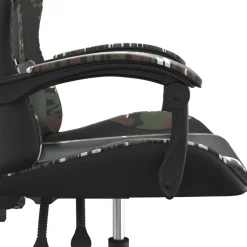 vidaXL Silla gaming cuero sintético Negro y camuflaje Hot
