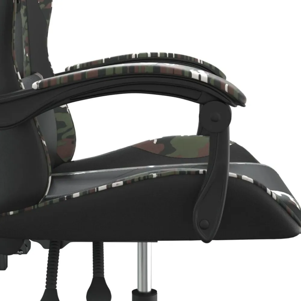 vidaXL Silla gaming cuero sintético Negro y camuflaje Hot