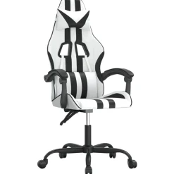 vidaXL Sillas-Silla gaming cuero sintético