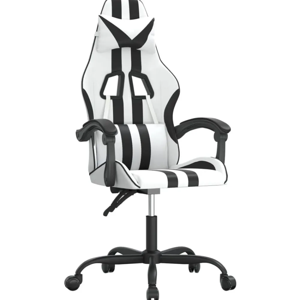 vidaXL Sillas-Silla gaming cuero sintético