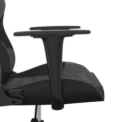 vidaXL Silla gaming cuero sintético Negro y gris Outlet