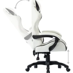 vidaXL Mobiliario De Oficina-Silla gaming de cuero sintético