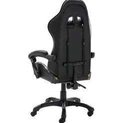 vidaXL Mobiliario De Oficina-Silla gaming de cuero sintético negro y camuflaje