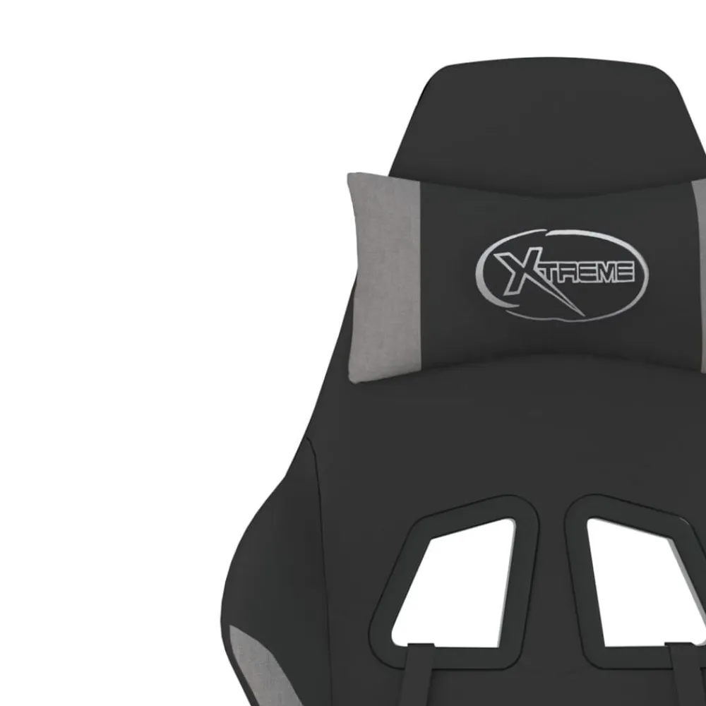 vidaXL Sillas-Silla gaming de masaje tela y negro