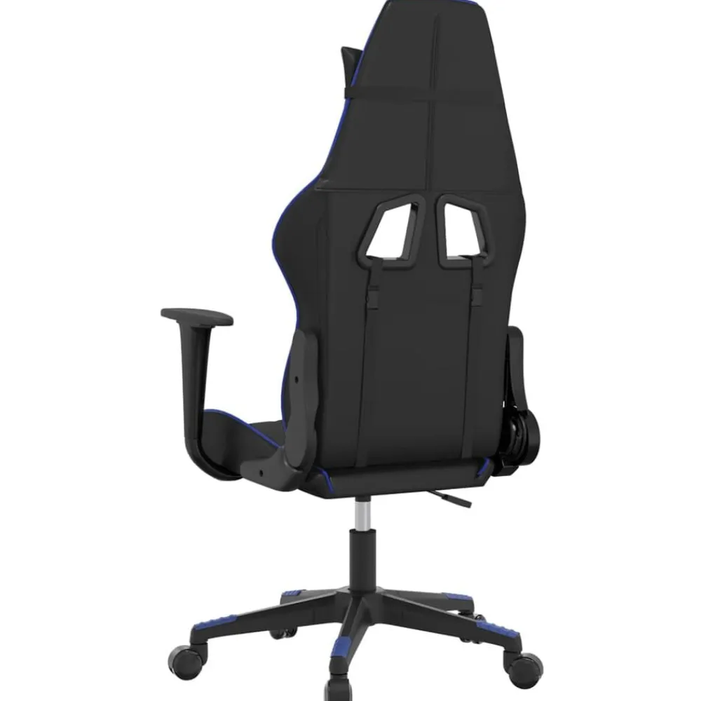 vidaXL Sillas-Silla gaming de masaje cuero sintético