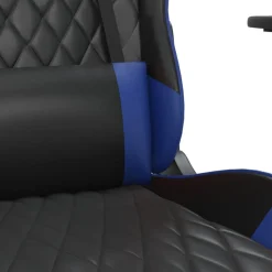 vidaXL Sillas-Silla gaming de masaje cuero sintético