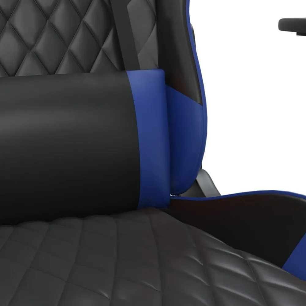 vidaXL Sillas-Silla gaming de masaje cuero sintético