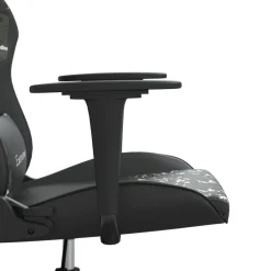 vidaXL Silla gaming de masaje cuero sintético Negro y camuflaje Sale