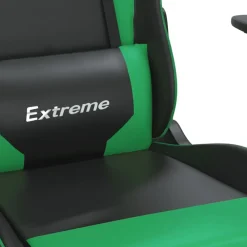vidaXL Sillas-Silla gaming de masaje cuero sintético