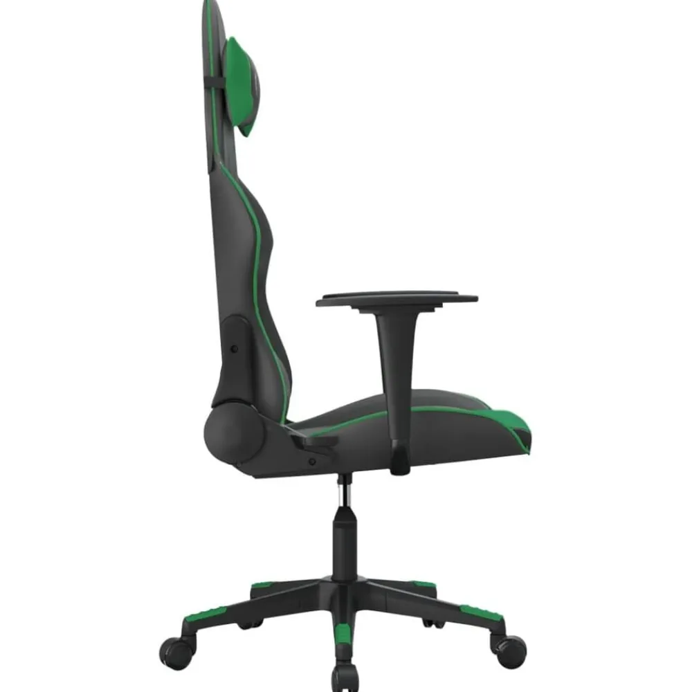 vidaXL Sillas-Silla gaming de masaje cuero sintético