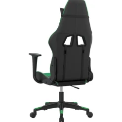 vidaXL Sillas-Silla gaming de masaje cuero sintético