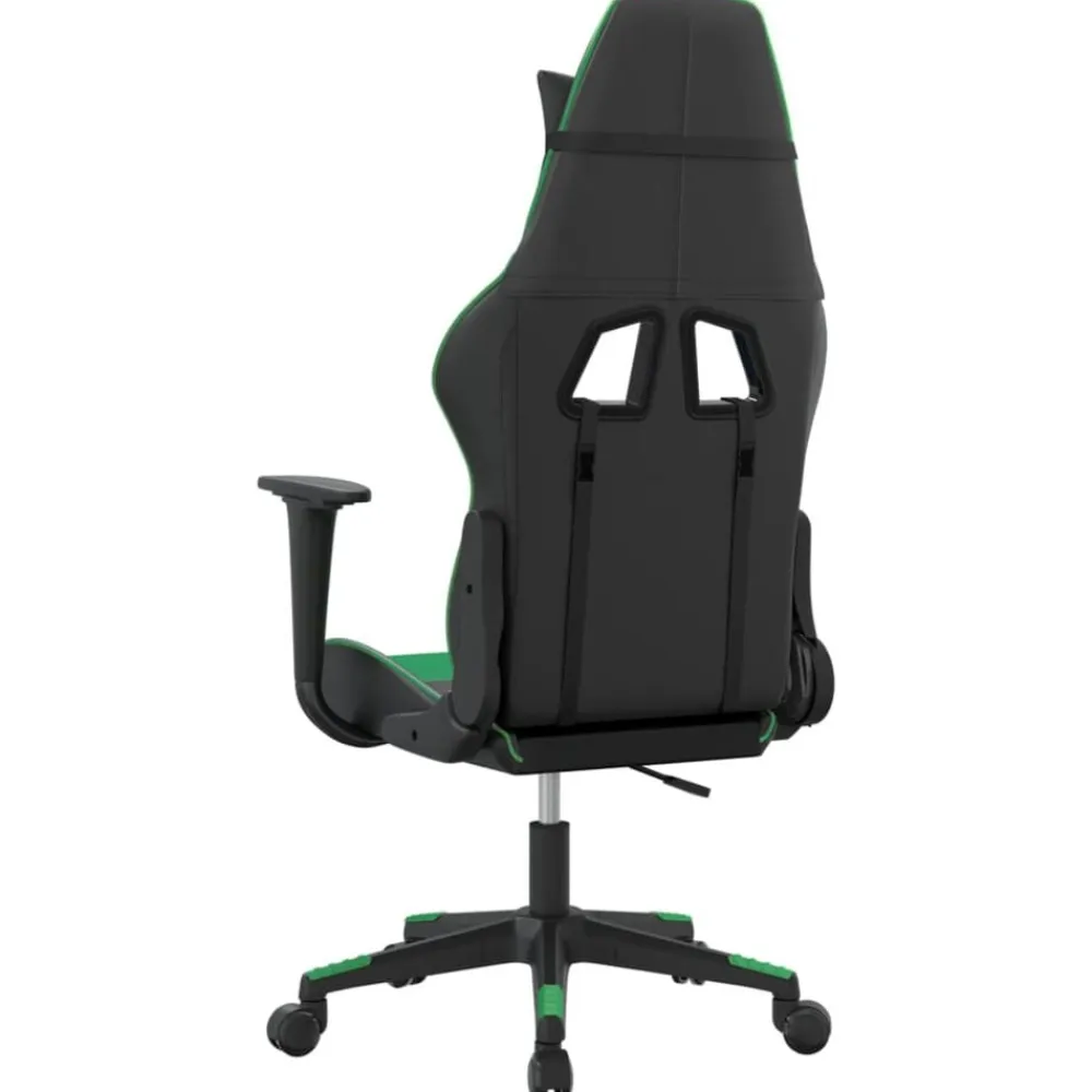 vidaXL Sillas-Silla gaming de masaje cuero sintético