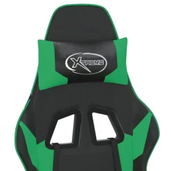 vidaXL Sillas-Silla gaming de masaje cuero sintético
