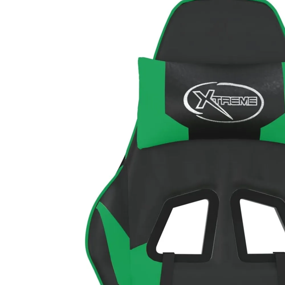 vidaXL Sillas-Silla gaming de masaje cuero sintético