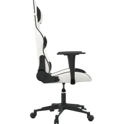 vidaXL Sillas-Silla gaming de masaje cuero sintético