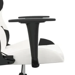 vidaXL Sillas-Silla gaming de masaje cuero sintético
