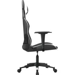 vidaXL Silla gaming de masaje cuero sintético Negro y blanco Hot