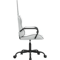 vidaXL Sillas-Silla gaming de masaje cuero sintético negro y