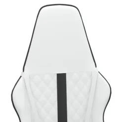 vidaXL Sillas-Silla gaming de masaje cuero sintético negro y