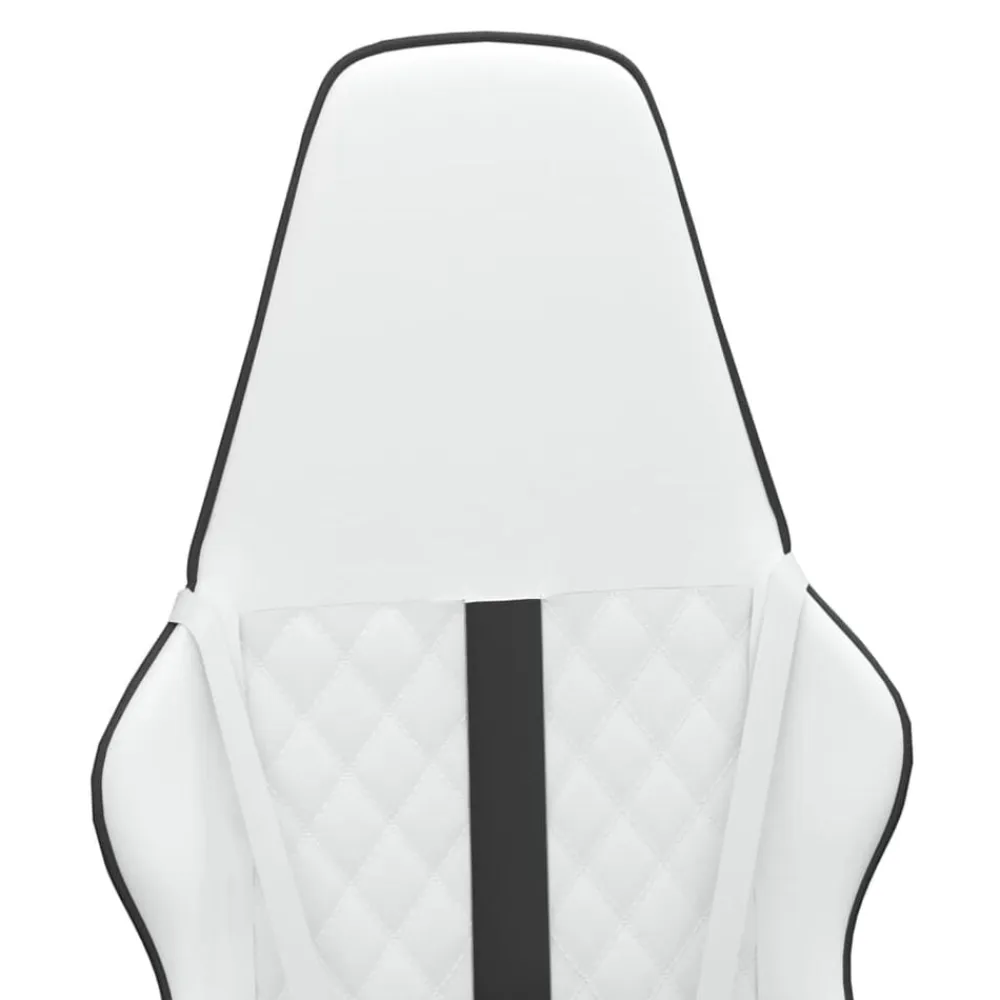 vidaXL Sillas-Silla gaming de masaje cuero sintético negro y