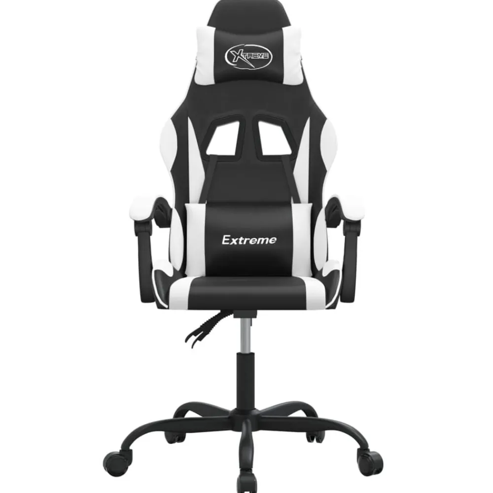 vidaXL Sillas-Silla gaming giratoria cuero sintético