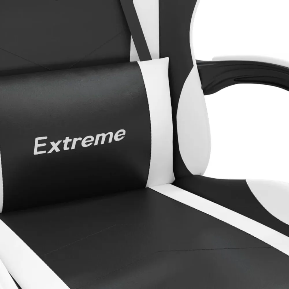 vidaXL Sillas-Silla gaming giratoria cuero sintético