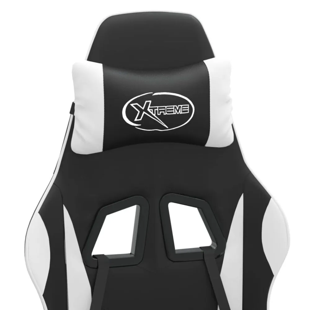 vidaXL Sillas-Silla gaming giratoria cuero sintético