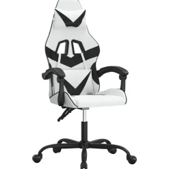 vidaXL Sillas-Silla gaming giratoria cuero sintético