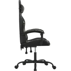 vidaXL Sillas-Silla gaming giratoria cuero sintético