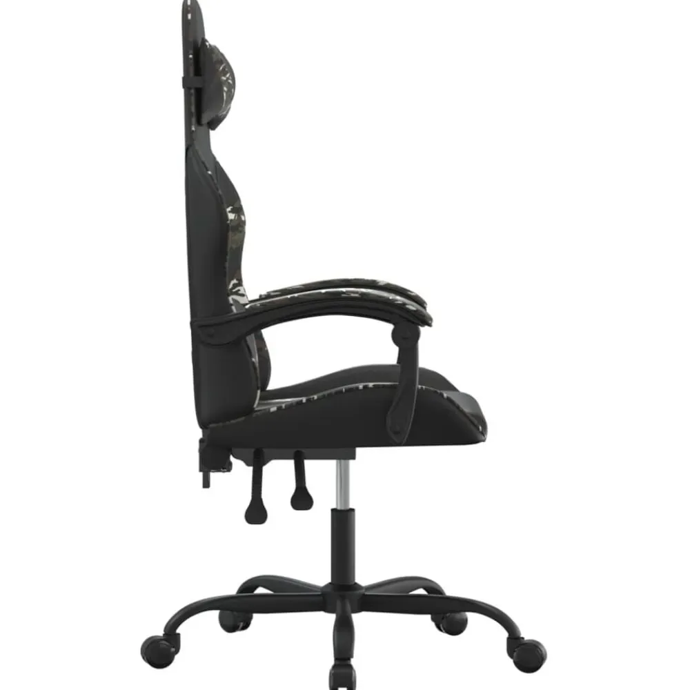 vidaXL Sillas-Silla gaming giratoria cuero sintético