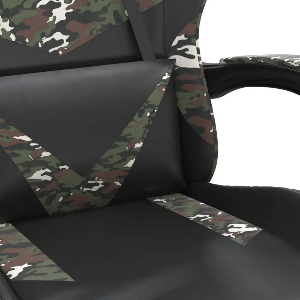 vidaXL Sillas-Silla gaming giratoria cuero sintético