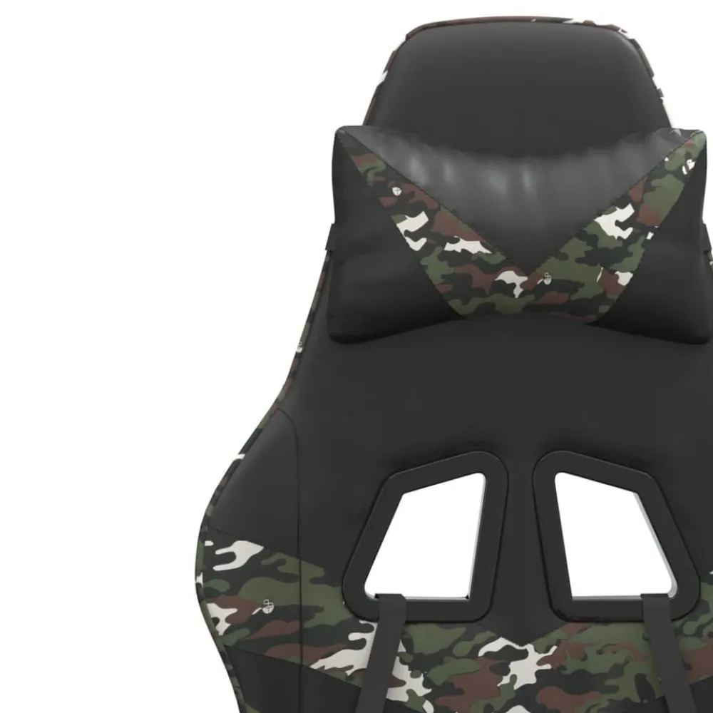 vidaXL Sillas-Silla gaming giratoria cuero sintético