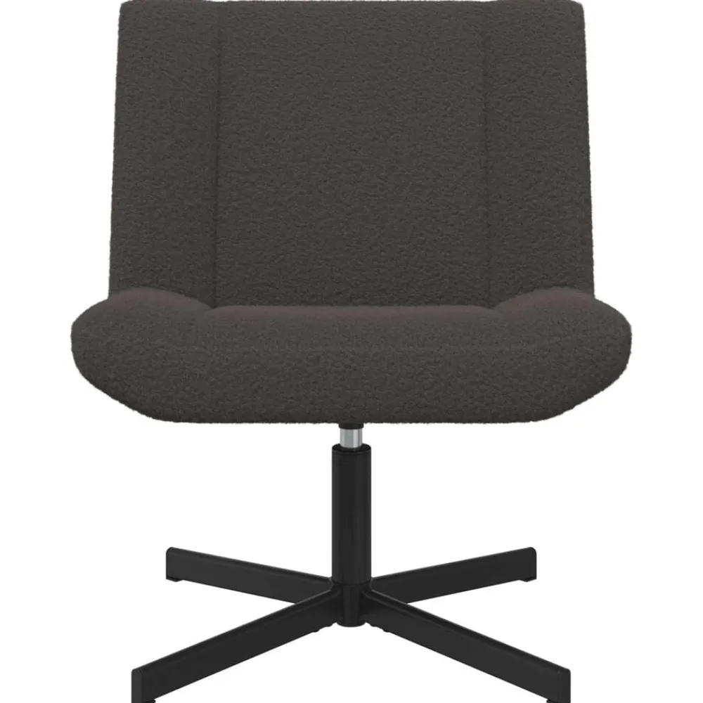 vidaXL Sillas-Silla giratoria 63 x 75 x 76 cm Piel de oveja