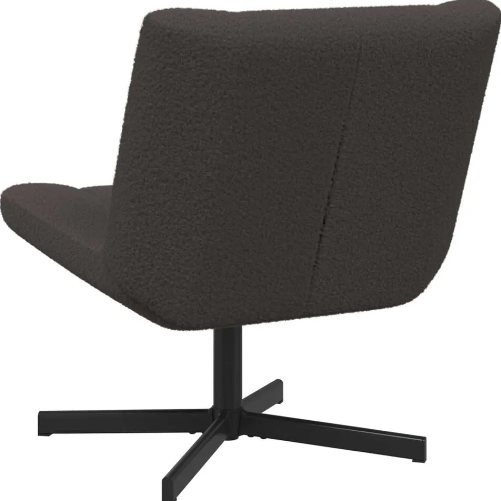 vidaXL Sillas-Silla giratoria 63 x 75 x 76 cm Piel de oveja