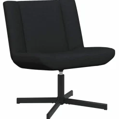vidaXL Silla giratoria 63 x 75 x 76 cm tela Negro Clearance