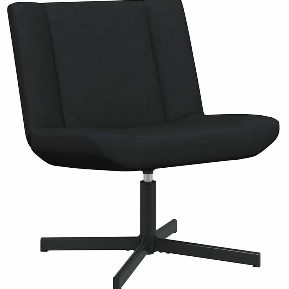vidaXL Silla giratoria 63 x 75 x 76 cm tela Negro Clearance