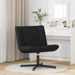 vidaXL Silla giratoria 63 x 75 x 76 cm tela Negro Clearance