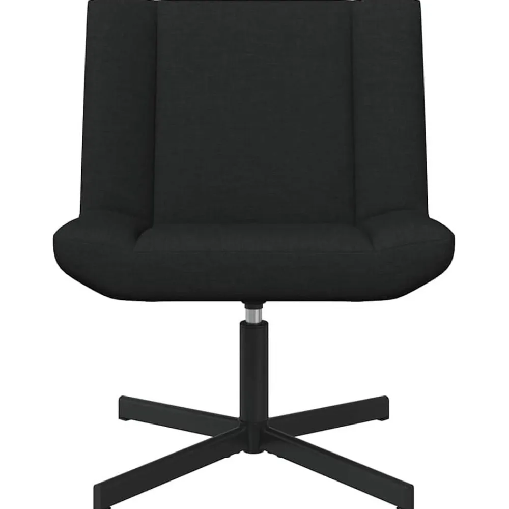 vidaXL Silla giratoria 63 x 75 x 76 cm tela Negro Clearance