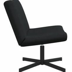 vidaXL Silla giratoria 63 x 75 x 76 cm tela Negro Clearance