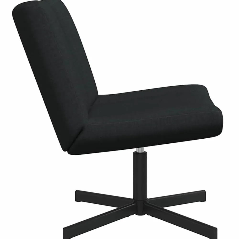 vidaXL Silla giratoria 63 x 75 x 76 cm tela Negro Clearance