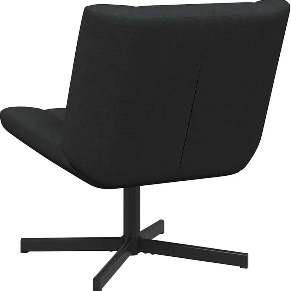 vidaXL Silla giratoria 63 x 75 x 76 cm tela Negro Clearance